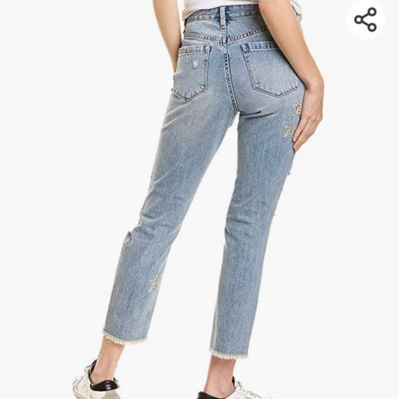 Blank NYC Snake Star Patch Crop Jean's 24 NWT - Picture 5 of 15